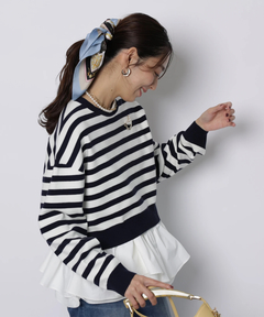 JUSGLITTY(ジャスグリッティー) |フリルキャミレイヤードニット