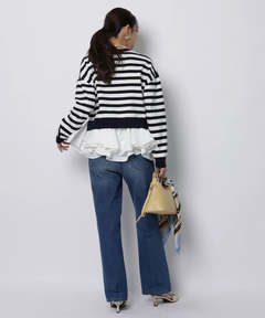 JUSGLITTY(ジャスグリッティー) |フリルキャミレイヤードニット