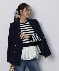 JUSGLITTY(ジャスグリッティー) |フリルキャミレイヤードニット