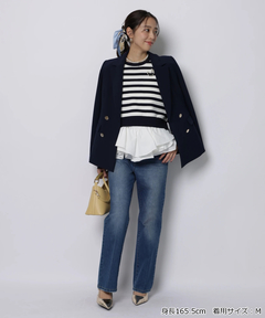 JUSGLITTY(ジャスグリッティー) |フリルキャミレイヤードニット