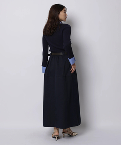 JUSGLITTY(ジャスグリッティー) |配色シャツカラー長袖ニット