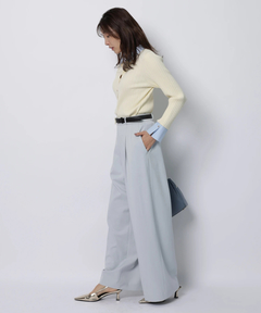 JUSGLITTY(ジャスグリッティー) |配色シャツカラー長袖ニット