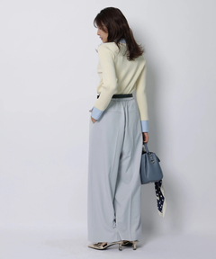 JUSGLITTY(ジャスグリッティー) |配色シャツカラー長袖ニット