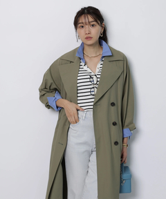 JUSGLITTY(ジャスグリッティー) |配色シャツカラー長袖ニット