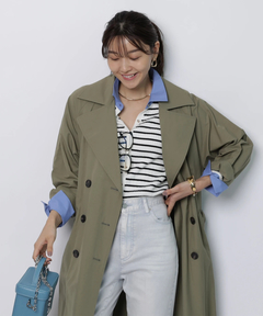 JUSGLITTY(ジャスグリッティー) |配色シャツカラー長袖ニット