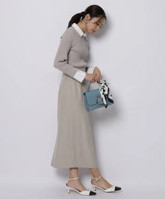 JUSGLITTY(ジャスグリッティー) |配色シャツカラー長袖ニット