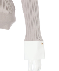 JUSGLITTY(ジャスグリッティー) |配色シャツカラー長袖ニット