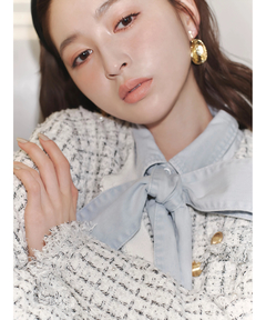 JUSGLITTY(ジャスグリッティー) |ニットツイードパールジャケット