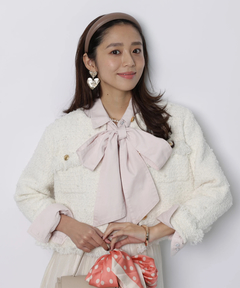 JUSGLITTY(ジャスグリッティー) |ニットツイードパールジャケット