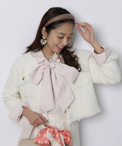 JUSGLITTY(ジャスグリッティー) |ニットツイードパールジャケット