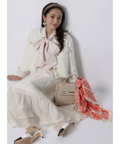 JUSGLITTY(ジャスグリッティー) |ニットツイードパールジャケット