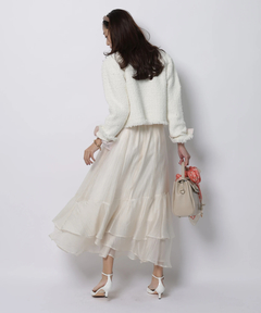 JUSGLITTY(ジャスグリッティー) |ニットツイードパールジャケット