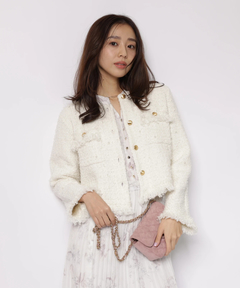 JUSGLITTY(ジャスグリッティー) |ニットツイードパールジャケット