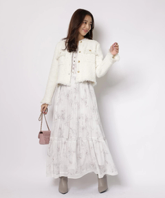 JUSGLITTY(ジャスグリッティー) |ニットツイードパールジャケット