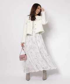 JUSGLITTY(ジャスグリッティー) |ニットツイードパールジャケット