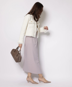 JUSGLITTY(ジャスグリッティー) |ニットツイードパールジャケット