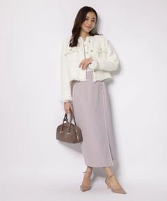 JUSGLITTY(ジャスグリッティー) |ニットツイードパールジャケット