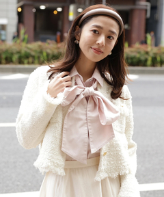 JUSGLITTY(ジャスグリッティー) |ニットツイードパールジャケット