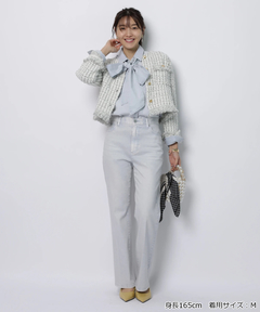 JUSGLITTY(ジャスグリッティー) |ニットツイードパールジャケット