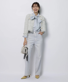 JUSGLITTY(ジャスグリッティー) |ニットツイードパールジャケット