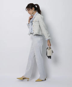 JUSGLITTY(ジャスグリッティー) |ニットツイードパールジャケット