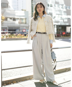 JUSGLITTY(ジャスグリッティー) |ニットツイードパールジャケット