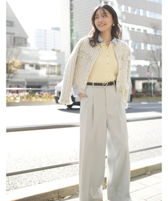 JUSGLITTY(ジャスグリッティー) |ニットツイードパールジャケット