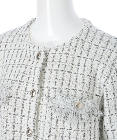 JUSGLITTY(ジャスグリッティー) |ニットツイードパールジャケット