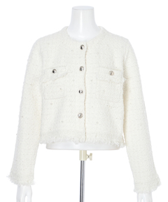 JUSGLITTY(ジャスグリッティー) |ニットツイードパールジャケット