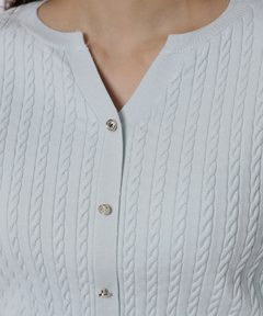 JUSGLITTY(ジャスグリッティー) |【Arpege story限定】スプリングカラーケーブルニット