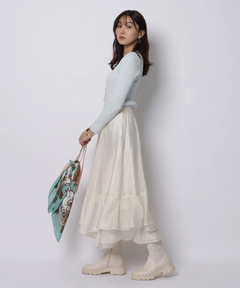 JUSGLITTY(ジャスグリッティー) |【Arpege story限定】スプリングカラーケーブルニット