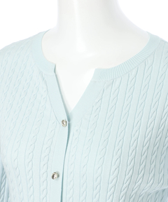 JUSGLITTY(ジャスグリッティー) |【Arpege story限定】スプリングカラーケーブルニット