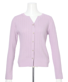 JUSGLITTY(ジャスグリッティー) |【Arpege story限定】スプリングカラーケーブルニット