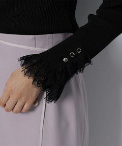 JUSGLITTY(ジャスグリッティー) |レースカフスリブニット