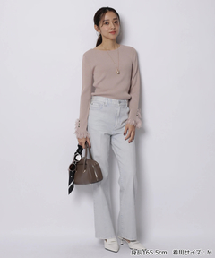 JUSGLITTY(ジャスグリッティー) |レースカフスリブニット