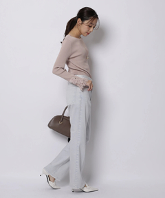 JUSGLITTY(ジャスグリッティー) |レースカフスリブニット