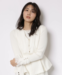 JUSGLITTY(ジャスグリッティー) |レースカフスリブニット