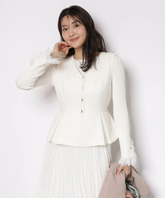 JUSGLITTY(ジャスグリッティー) |レースカフスリブニット