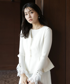 JUSGLITTY(ジャスグリッティー) |レースカフスリブニット