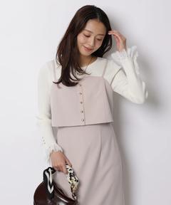 JUSGLITTY(ジャスグリッティー) |レースカフスリブニット