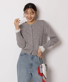 JUSGLITTY(ジャスグリッティー) |レースカフスリブニット