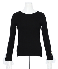 JUSGLITTY(ジャスグリッティー) |レースカフスリブニット