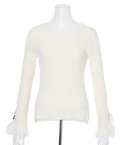 JUSGLITTY(ジャスグリッティー) |レースカフスリブニット