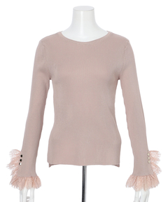 JUSGLITTY(ジャスグリッティー) |レースカフスリブニット