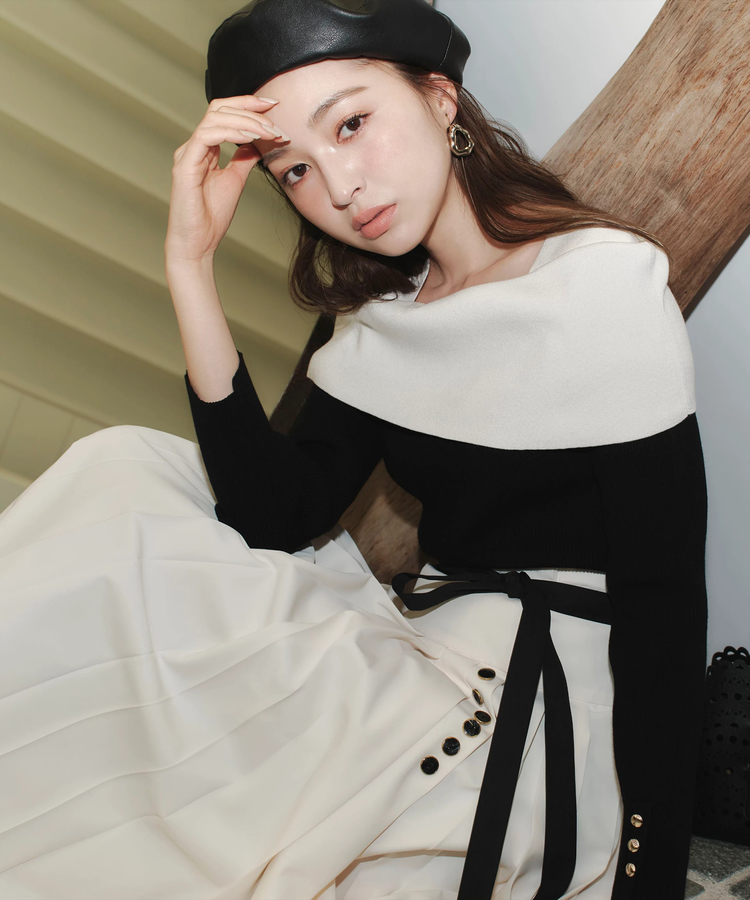 ケープオフショルニット | ニット | JUSGLITTY（ジャスグリッティー