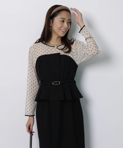 JUSGLITTY(ジャスグリッティー) |ペプラムワンピース