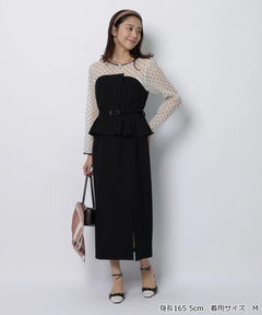 JUSGLITTY(ジャスグリッティー) |ペプラムワンピース