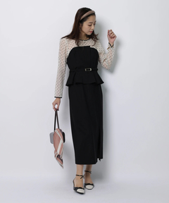 JUSGLITTY(ジャスグリッティー) |ペプラムワンピース