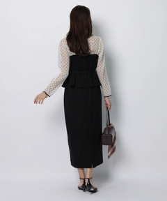 JUSGLITTY(ジャスグリッティー) |ペプラムワンピース