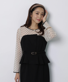 JUSGLITTY(ジャスグリッティー) |ペプラムワンピース